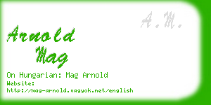 arnold mag business card